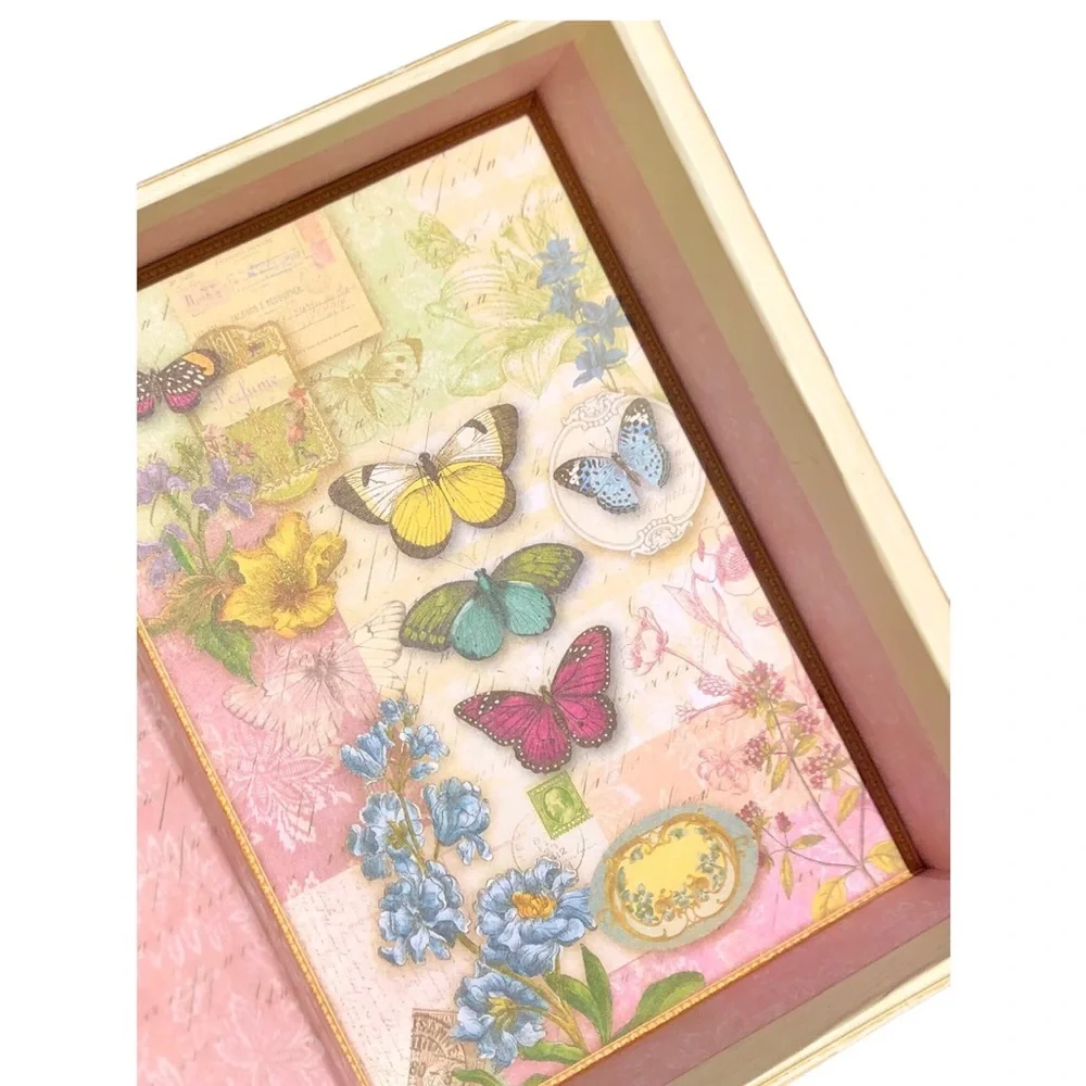 Punch Studio Butterfly Patchwork Book Box (94281B) (Cards NOT Included)